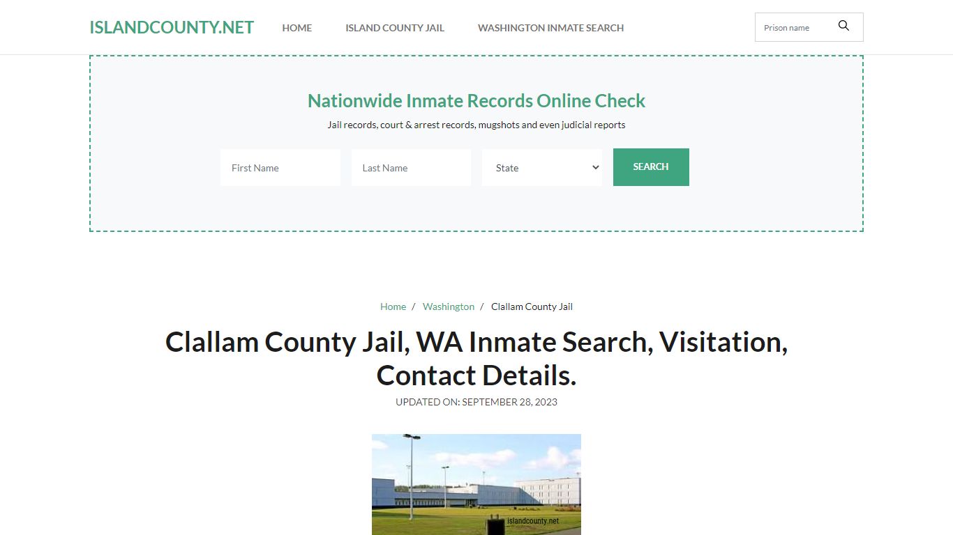 Clallam County Jail, WA Inmate Roster Search, Visitations.