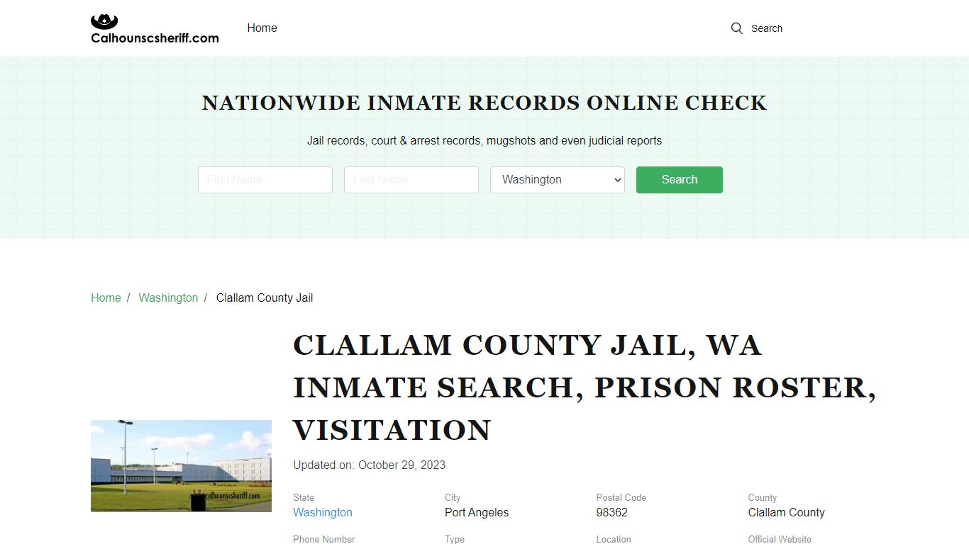 Clallam County Jail, WA Inmate Search, Prison Roster, Visitation